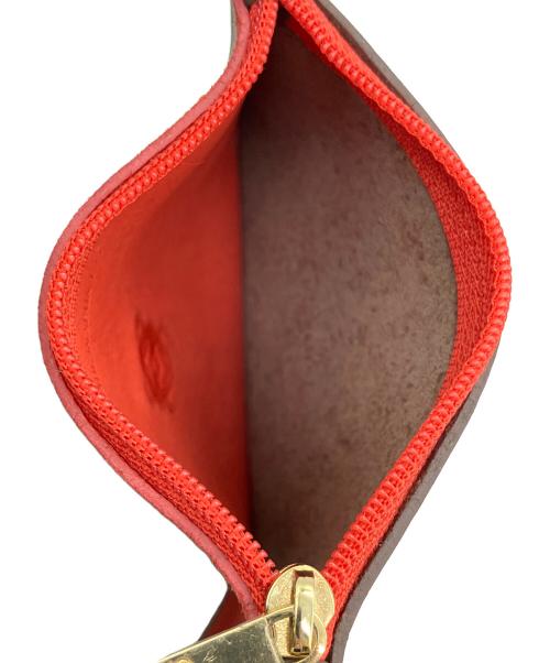 LOEWE（ロエベ）LOEWE (ロエベ) コインケース レッド×ブラウンの古着・服飾アイテム