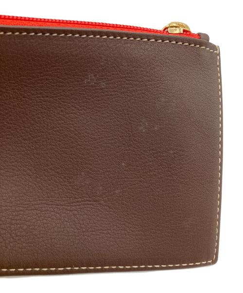 LOEWE（ロエベ）LOEWE (ロエベ) コインケース レッド×ブラウンの古着・服飾アイテム