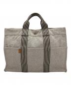 HERMESエルメス）の古着「ニューフールトゥMM　トートバッグ」｜ベージュ×ブラック