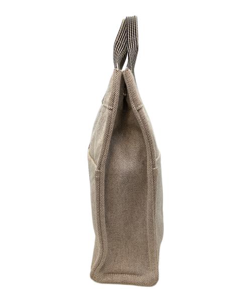 HERMES（エルメス）HERMES (エルメス) ニューフールトゥMM　トートバッグ ベージュ×ブラックの古着・服飾アイテム