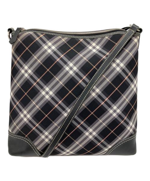 BURBERRY BLUE LABEL（バーバリー ブルー レーベル）BURBERRY BLUE LABEL (バーバリーロンドンブルーレーベル) ノバチェックショルダーバッグ ブラック×ベージュの古着・服飾アイテム
