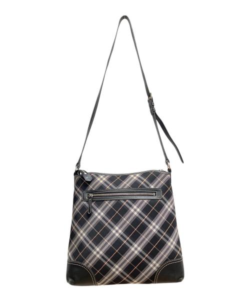 BURBERRY BLUE LABEL（バーバリー ブルー レーベル）BURBERRY BLUE LABEL (バーバリーロンドンブルーレーベル) ノバチェックショルダーバッグ ブラック×ベージュの古着・服飾アイテム