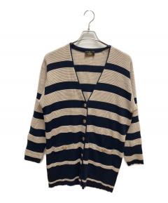 中古・古着通販】ZUCCA (ズッカ) マルチストライプニット ネイビー