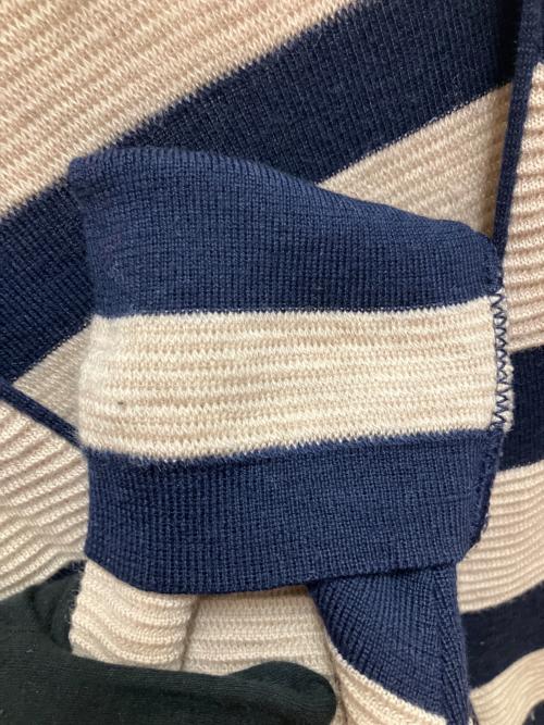 FENDI（フェンディ）FENDI (フェンディ) 厚手カーディガン ベージュ×ネイビー サイズ:SIZE 42の古着・服飾アイテム