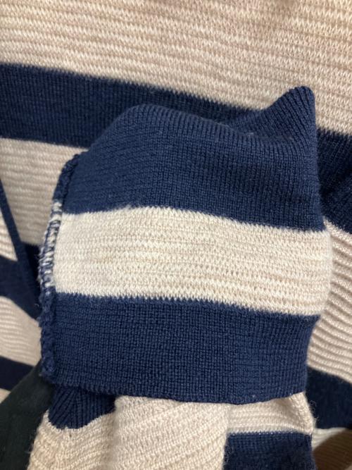 FENDI（フェンディ）FENDI (フェンディ) 厚手カーディガン ベージュ×ネイビー サイズ:SIZE 42の古着・服飾アイテム