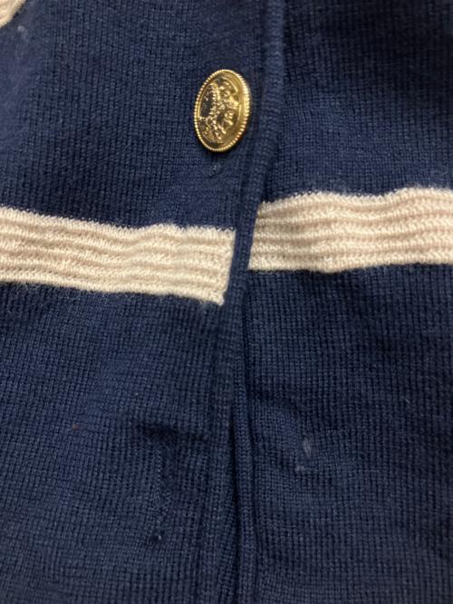 FENDI（フェンディ）FENDI (フェンディ) 厚手カーディガン ベージュ×ネイビー サイズ:SIZE 42の古着・服飾アイテム