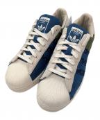 adidasアディダス）の古着「SUPER STAR スニーカー」｜ブルー×グリーン