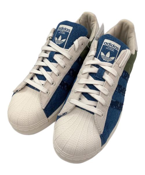 adidas（アディダス）adidas (アディダス) SUPER STAR スニーカー ブルー×グリーン サイズ:SIZE 28cm 未使用品の古着・服飾アイテム