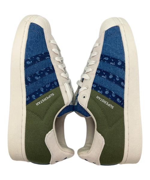 adidas（アディダス）adidas (アディダス) SUPER STAR スニーカー ブルー×グリーン サイズ:SIZE 28cm 未使用品の古着・服飾アイテム