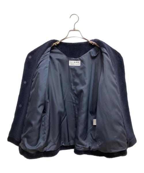 THREE DOTS（スリードッツ）THREE DOTS (スリードッツ) ボアジャケット ネイビー サイズ:SIZE Sの古着・服飾アイテム