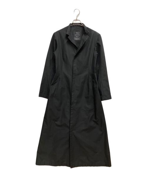 Y's（ワイズ）Y's (ワイズ) スタンドカラーロングコートワンピース ブラック サイズ:SIZE 2の古着・服飾アイテム