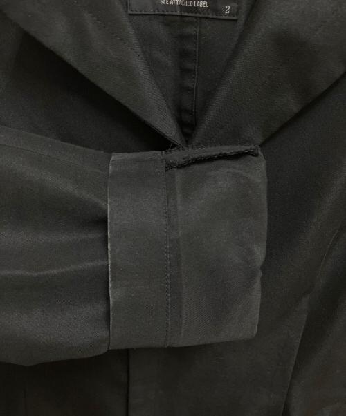 Y's（ワイズ）Y's (ワイズ) スタンドカラーロングコートワンピース ブラック サイズ:SIZE 2の古着・服飾アイテム