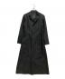 Y's（ワイズ）の古着「スタンドカラーロングコートワンピース」｜ブラック