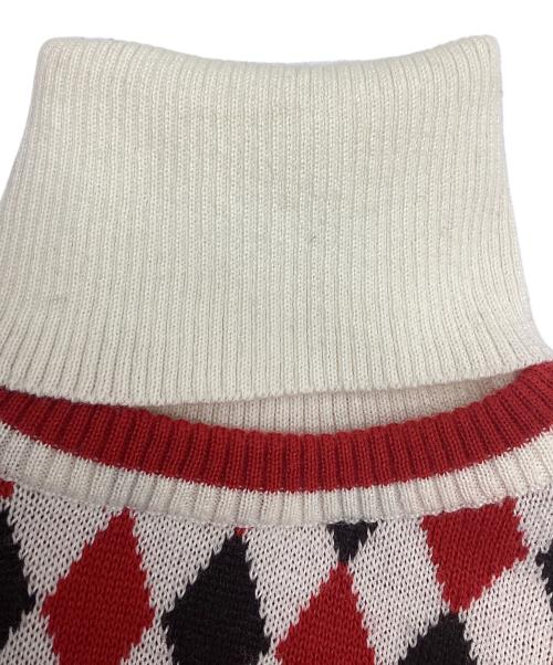 DOLCE & GABBANA（ドルチェ＆ガッバーナ）DOLCE & GABBANA (ドルチェ＆ガッバーナ) ニット・セーター レッド×ブラック サイズ:SIZE 32/46の古着・服飾アイテム