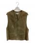 EMPORIO ARMANI（エンポリオアルマーニ）の古着「レザーベスト」｜オリーブ