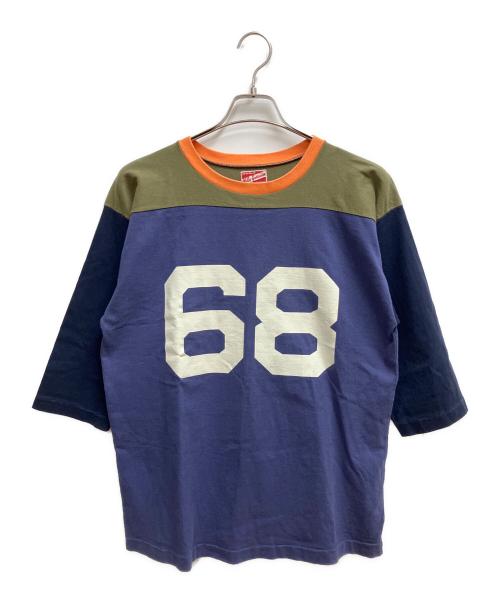 THE REAL McCOY'S（ザ・リアルマッコイズ）THE REAL McCOY'S (ザ・リアルマッコイズ) 半袖カットソー ネイビー×オリーブ サイズ:SIZE Freeの古着・服飾アイテム