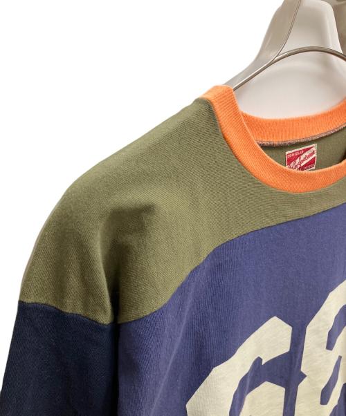 THE REAL McCOY'S（ザ・リアルマッコイズ）THE REAL McCOY'S (ザ・リアルマッコイズ) 半袖カットソー ネイビー×オリーブ サイズ:SIZE Freeの古着・服飾アイテム