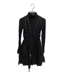 DIESEL（ディーゼル）の古着「D-GILIA DRESS シフォンワンピース」｜ブラック