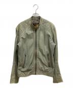 REPLAYリプレイ）の古着「レザージャケット」｜グリーン