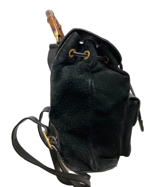 GUCCI（グッチ）GUCCI (グッチ) OLD GUCCI　バンブーリュック ブラックの古着・服飾アイテム