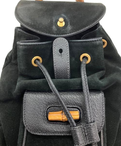 GUCCI（グッチ）GUCCI (グッチ) OLD GUCCI　バンブーリュック ブラックの古着・服飾アイテム