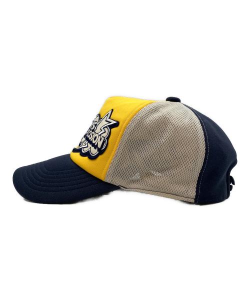 Hysteric Glamour（ヒステリックグラマー）Hysteric Glamour (ヒステリックグラマー) キャップ ネイビー×イエローの古着・服飾アイテム