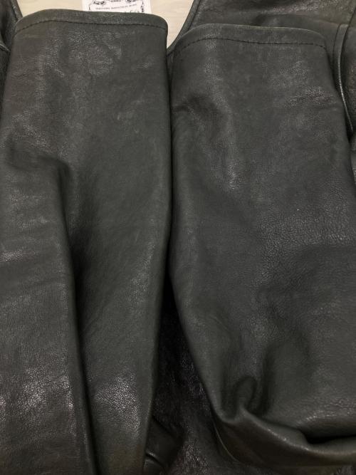 VICTIM（ヴィクティム）VICTIM (ヴィクティム) レザーノーカラーライダースジャケット ブラック サイズ:SIZE XLの古着・服飾アイテム