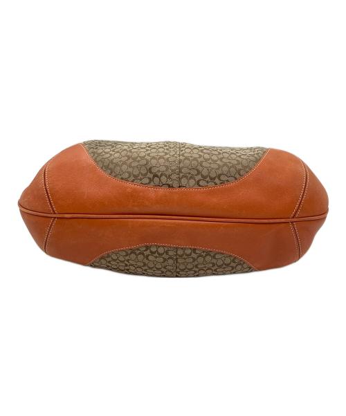 COACH（コーチ）COACH (コーチ) ミニシグネチャー　ハンドバッグ オレンジの古着・服飾アイテム