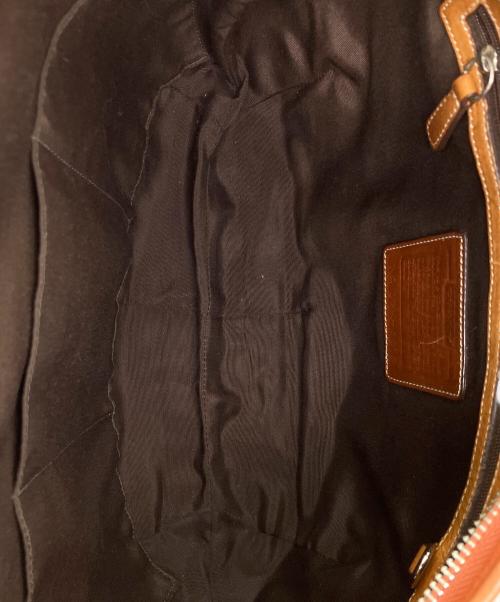 COACH（コーチ）COACH (コーチ) ミニシグネチャー　ハンドバッグ オレンジの古着・服飾アイテム