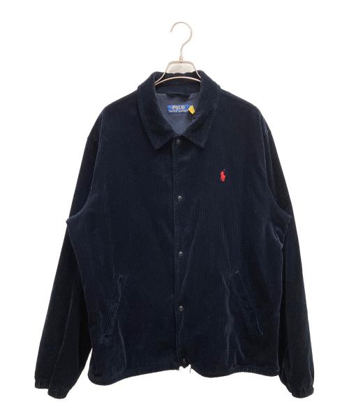 POLO RALPH LAUREN（ポロ・ラルフローレン）POLO RALPH LAUREN (ポロ・ラルフローレン) コーデュロイコーチジャケット ネイビー サイズ:SIZE XLの古着・服飾アイテム