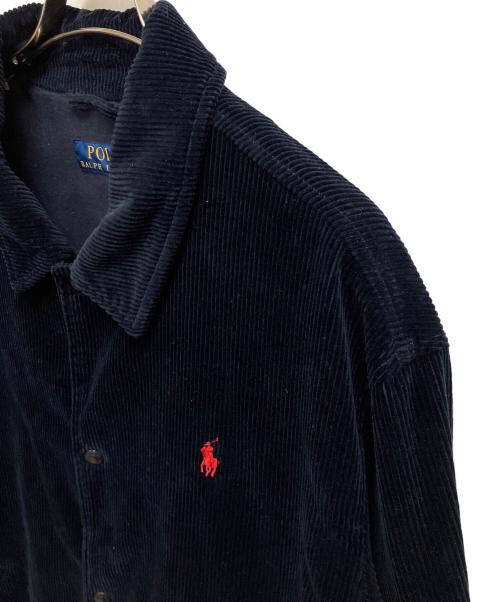 POLO RALPH LAUREN（ポロ・ラルフローレン）POLO RALPH LAUREN (ポロ・ラルフローレン) コーデュロイコーチジャケット ネイビー サイズ:SIZE XLの古着・服飾アイテム
