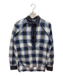 TAKAHIROMIYASHITA TheSoloIst.（タカヒロミヤシタ ザソロイスト）の古着「スキッパーシャツ」｜ブルー×ホワイト