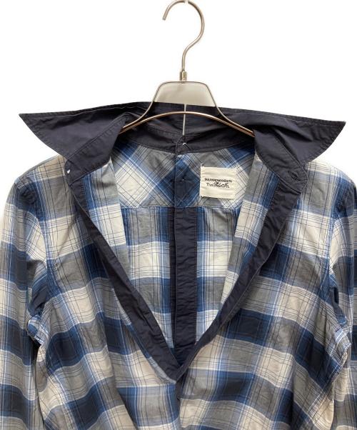 TAKAHIROMIYASHITA TheSoloIst.（タカヒロミヤシタ ザソロイスト）TAKAHIROMIYASHITA TheSoloIst. (タカヒロミヤシタ ザソロイスト) スキッパーシャツ ブルー×ホワイト サイズ:SIZE 48の古着・服飾アイテム