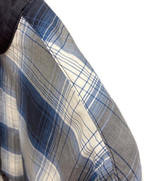 TAKAHIROMIYASHITA TheSoloIst.（タカヒロミヤシタ ザソロイスト）TAKAHIROMIYASHITA TheSoloIst. (タカヒロミヤシタ ザソロイスト) スキッパーシャツ ブルー×ホワイト サイズ:SIZE 48の古着・服飾アイテム