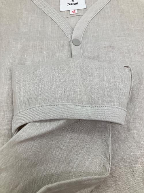 DANTON（ダントン）DANTON (ダントン) MEN'S LINEN SHIRT CARDIGAN ベージュ サイズ:SIZE 42の古着・服飾アイテム