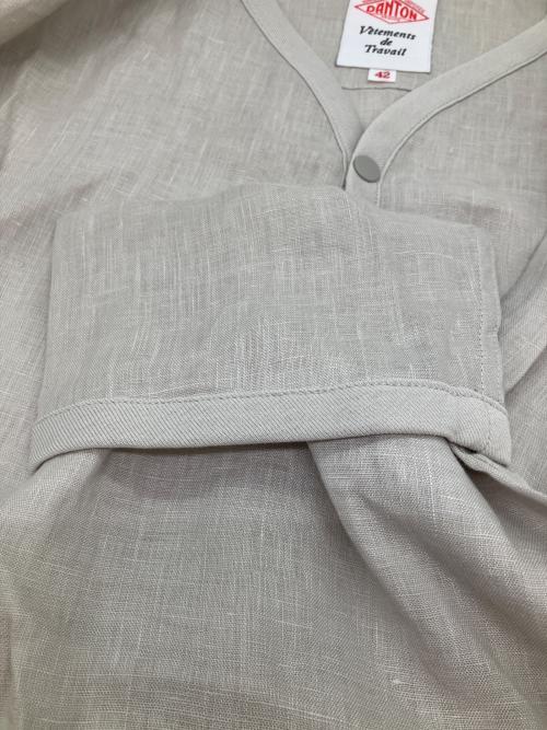 DANTON（ダントン）DANTON (ダントン) MEN'S LINEN SHIRT CARDIGAN ベージュ サイズ:SIZE 42の古着・服飾アイテム