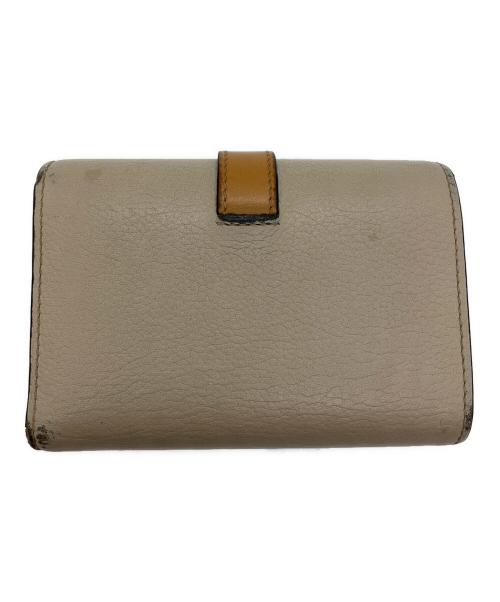 LOEWE（ロエベ）LOEWE (ロエベ) アナグラム　バーティカル ウォレット スモール ベージュ×ピンクの古着・服飾アイテム
