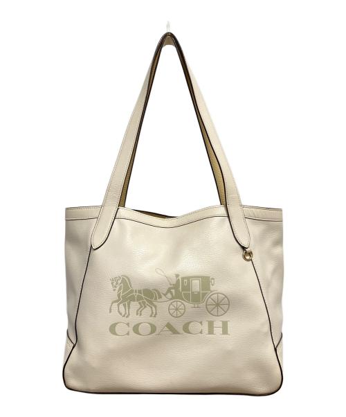 COACH（コーチ）COACH (コーチ) ホースアンドキャリッジ　トートバッグ ベージュの古着・服飾アイテム