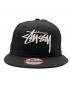 New Era (ニューエラ) stussy (ステューシー) キャップ ブラック×グリーン：6000円