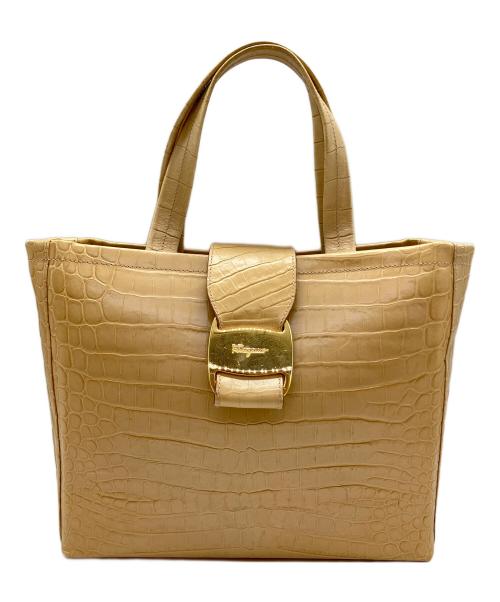 Ferragamo（フェラガモ）Ferragamo (フェラガモ) トートバッグ ベージュの古着・服飾アイテム