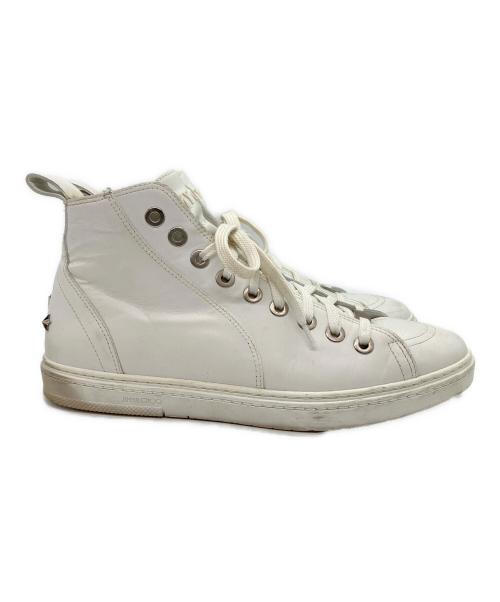 JIMMY CHOO（ジミーチュウ）JIMMY CHOO (ジミーチュウ) ハイカットスニーカー ホワイト サイズ:SIZE 25.5cmの古着・服飾アイテム