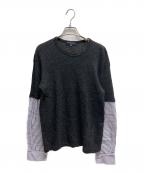 COMME des GARCONS HOMMEコムデギャルソン オム）の古着「薄手ニット」｜ブラック