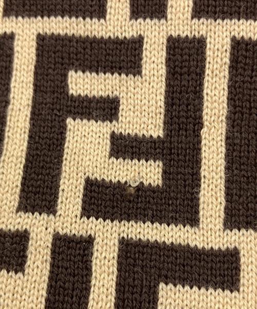 FENDI（フェンディ）FENDI (フェンディ) マフラー ベージュ×ブラウンの古着・服飾アイテム