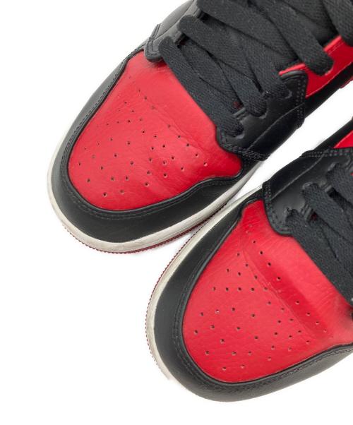 NIKE（ナイキ）NIKE (ナイキ) AIR JORDAN 1 MID（エアジョーダン1ミッド） ブラック×レッド サイズ:SIZE 26cmの古着・服飾アイテム
