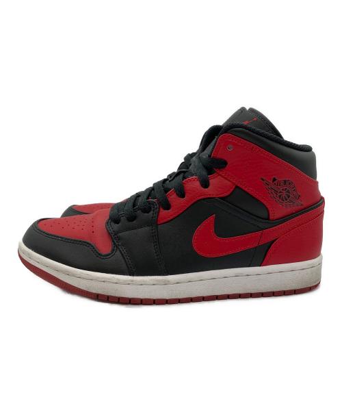 NIKE（ナイキ）NIKE (ナイキ) AIR JORDAN 1 MID（エアジョーダン1ミッド） ブラック×レッド サイズ:SIZE 26cmの古着・服飾アイテム
