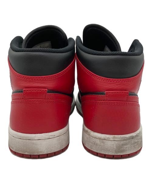 NIKE（ナイキ）NIKE (ナイキ) AIR JORDAN 1 MID（エアジョーダン1ミッド） ブラック×レッド サイズ:SIZE 26cmの古着・服飾アイテム