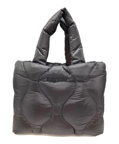 MIU MIU（ミュウミュウ）MIU MIU (ミュウミュウ) パテッド トートバッグ ブラックの古着・服飾アイテム