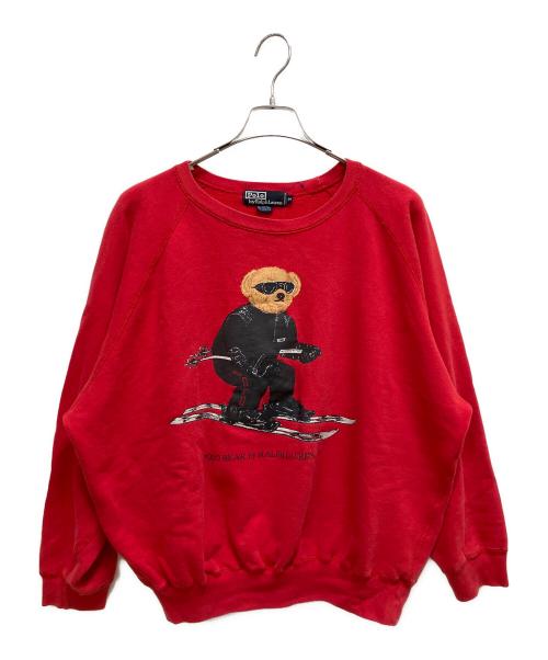 POLO RALPH LAUREN（ポロ・ラルフローレン）POLO RALPH LAUREN (ポロ・ラルフローレン) スウェット レッド サイズ:SIZE Mの古着・服飾アイテム