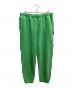 stussyステューシー）の古着「Stussy Pigment Dyed Fleece Pant スウェットパンツ」｜グリーン