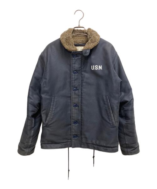 HOUSTON（ヒューストン）HOUSTON (ヒューストン) デッキジャケット ネイビー サイズ:SIZE 38の古着・服飾アイテム